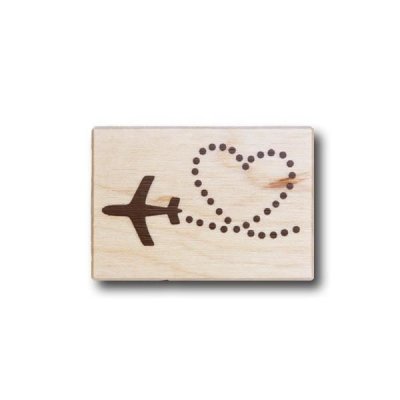 ARTEMIO Tampon bois - Coeur avion - 