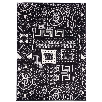 UNAMOURDETAPIS Tapis chambre bc motif noir 60 x 110 cm tapis pour enfants chambre par 