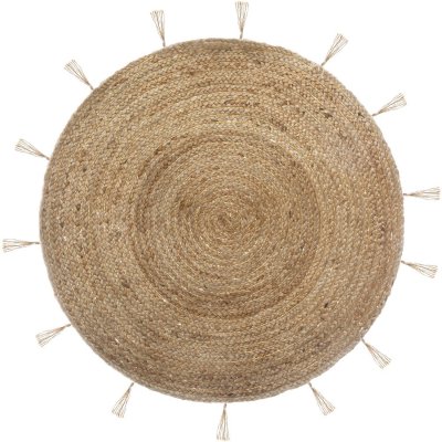 ATMOSPHERA Tapis Cosy Jute Lurex d. 80 cm  Naturel