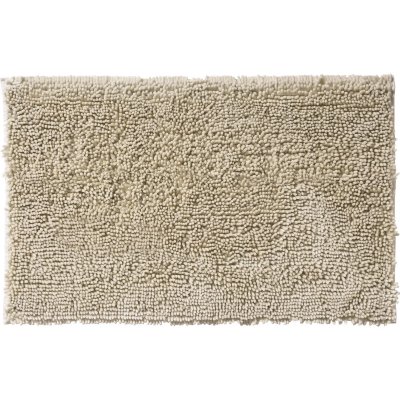 GUY LEVASSEUR Tapis de bain en polyester uni ivoire argent&eacute; 50x80cm - ivoire