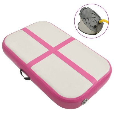 VIDAXL Tapis de gymnastique gonflable avec pompe 60 x 100 x 20 cm PVC Rose