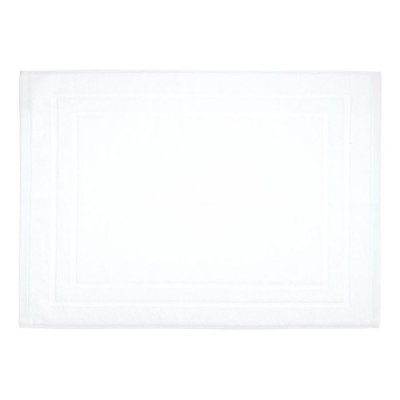 PARIS PRIX Tapis de salle de Bain en coton Blanc 50 x 70 cm