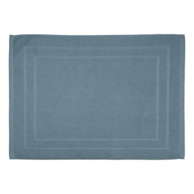 Tapis de salle de Bain en coton Bleu orage 50 x 70 cm