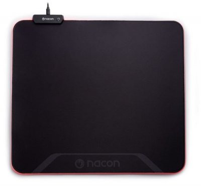 NACON Tapis de souris R&eacute;tro&eacute;clair&eacute;  PCMM-300RGB Noir 