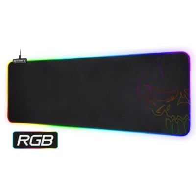 SPIRIT OF GAMER Tapis de souris Skull RGB XXL  Noir 
