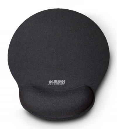 URBAN FACTORY Tapis de souris  Softee Noir avec repose poignet 