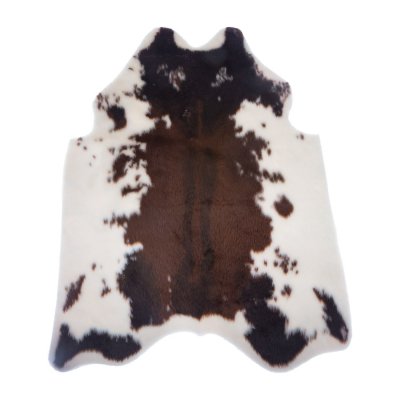 ATMOSPHERA Tapis peau de vache - Blanc et marron - 94 x 100 cm 