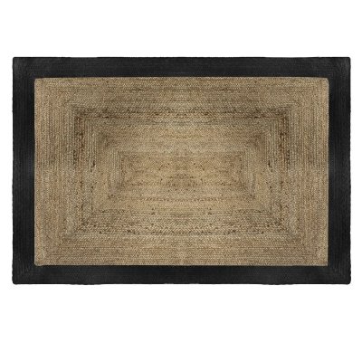 ATMOSPHERA Tapis rectangle en jute noir 120x170cm