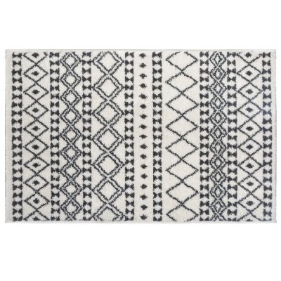 Tapis salon &agrave; motifs ""etnik"" 120x170cm gris fonc&eacute;
