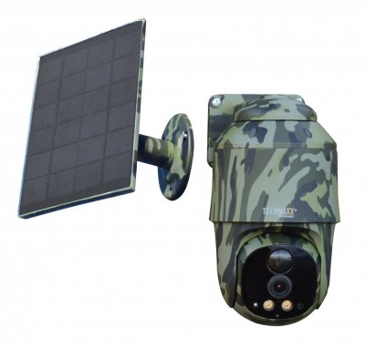 TECHNAXX  - Cam&eacute;ra D&ocirc;me 4G PT avec panneau solaire 