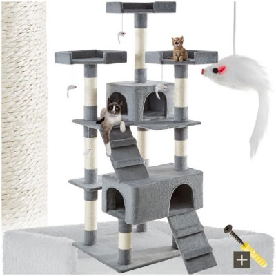 TECTAKE  Arbre &agrave; chat BARNEY 170 cm - gris