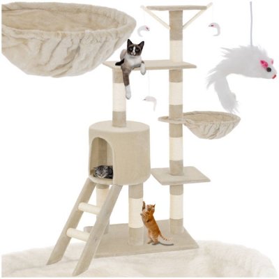 TECTAKE  Arbre &agrave; chat DOMINIQUE 142 cm - beige
