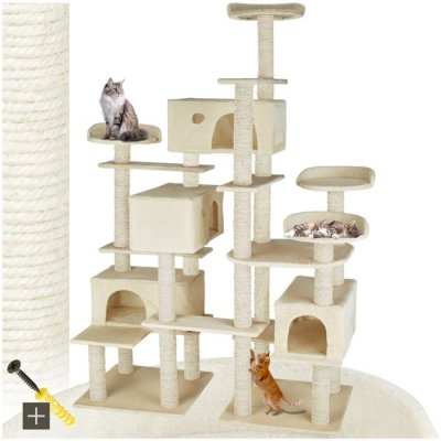 TECTAKE  Arbre &agrave; Chat Entissar 214 cm - beige