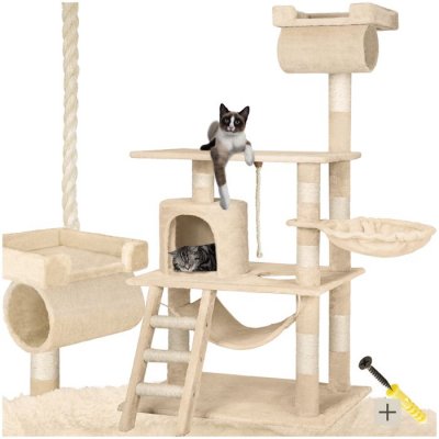 TECTAKE  Arbre &agrave; Chat STOKELEY 141 cm - beige