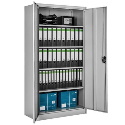 TecTake Armoire m&eacute;tallique 5 niveaux - gris - 90 cm 