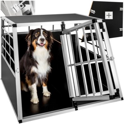 TECTAKE  Cage de transport pour chien double dos droit - 97 x 90 x 69,5 cm
