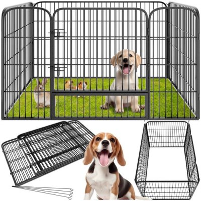 TECTAKE  Enclos pour chien 125 x 85 x 70 cm