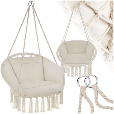 TECTAKE  fauteuil suspendu grazia - beige 403205