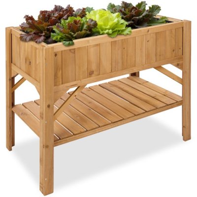 TECTAKE  Potager sur pied avec &eacute;tag&egrave;re de rangement 119 x 53 x 90 cm