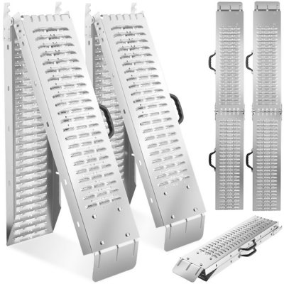 TECTAKE  Rampes d'acc&egrave;s Bj&ouml;rn, Lot de 2, Pliables, Capacit&eacute; de poids 400 kg - 166 cm 