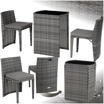 TECTAKE  salon de jardin hambourg 2 places en aluminium - gris 404210