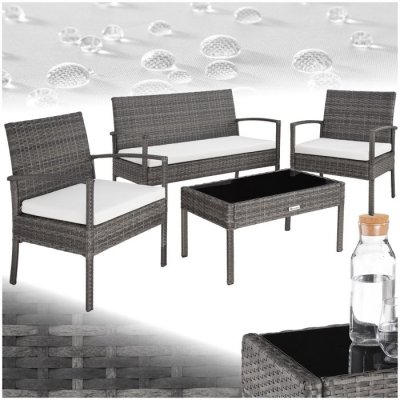 TECTAKE  salon de jardin sparte 4 places - gris 403398