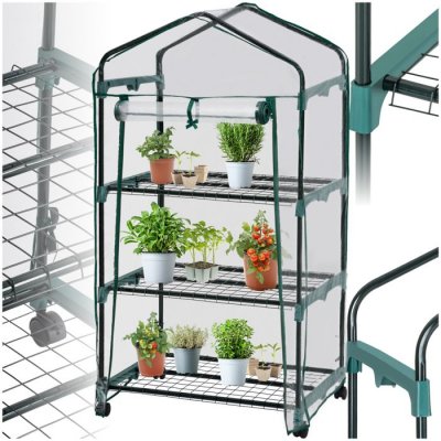 TECTAKE  Serre de Jardin 0,36 m&sup3; avec B&acirc;che Souple Transparent
