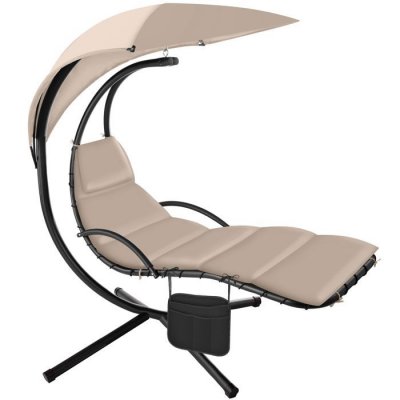 TECTAKE  transat suspendu maja - noir/beige 404603