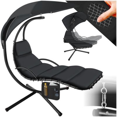 TECTAKE  transat suspendu maja - noir/noir 404604