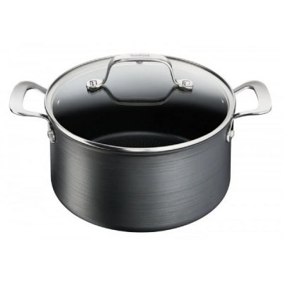 TEFAL  Faitout 24cm 5L + couvercle en verre Unlimited Premium gris