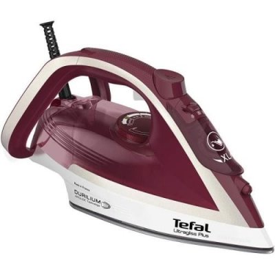 TEFAL  FV6810 Ultragliss Plus Fer &agrave; Vapeur, 1 Liter, Rouge/Blanc