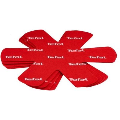 TEFAL  K2203004 Set de 4 Protectors, Plastique, Rouge, 38 x 36 x 1 cm