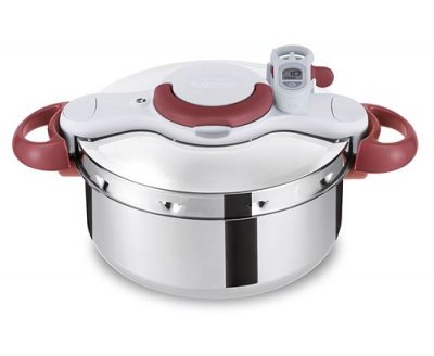 TEFAL  P4620733 Cocotte, Acier Inoxydable, Blanc/Rouge, 22 cm