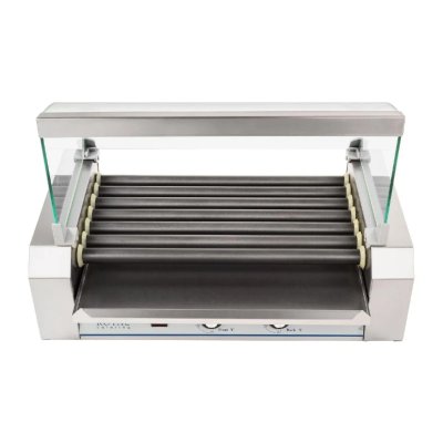 HELLOSHOP26 T&eacute;flon 12 saucisses 1400 watts verre tremp&eacute; acier inoxydable
