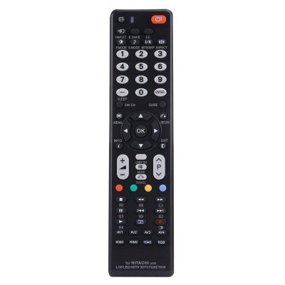 YONIS T&eacute;l&eacute;commande Universelle T&eacute;l&eacute;vision Hitachi LEDtv Lcdtv HDtv 3Dtv Piles Aaa Noir 