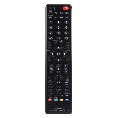 YONIS T&eacute;l&eacute;commande Universelle T&eacute;l&eacute;vision Sanyo LEDtv Lcdtv HDtv 3Dtv Piles Aaa Noir 