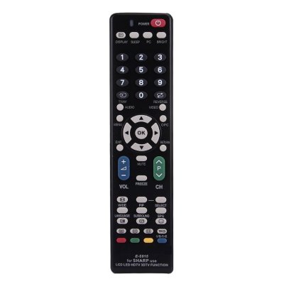YONIS T&eacute;l&eacute;commande Universelle T&eacute;l&eacute;vision Sharp LEDtv Lcdtv HDtv 3Dtv Piles Aaa Noir 