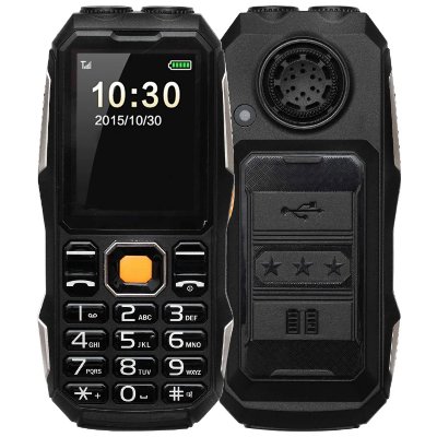 YONIS T&eacute;l&eacute;phone Mobile Tout Terrain 2.4 Pouces Dual Sim Antichoc Waterproof IP67 Noir