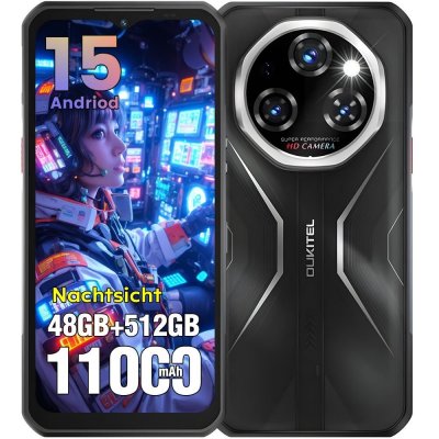 Telephone Portable Incassable 5G OUKITEL WP55 Pro 48Go+512Go 108MP 6.6"" 11000mAh NFC Noir