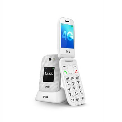 SPC T&eacute;l&eacute;phone portable pour personnes &acirc;g&eacute;es  2337b 2,8 128 gb blanc