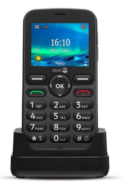 DORO T&eacute;l&eacute;phone portable seniors  5860 2,4 pouces Gris 