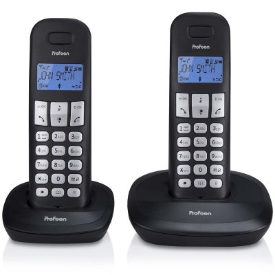  T&eacute;l&eacute;phone sans fil, 2 combin&eacute;s pdx-1120 noir