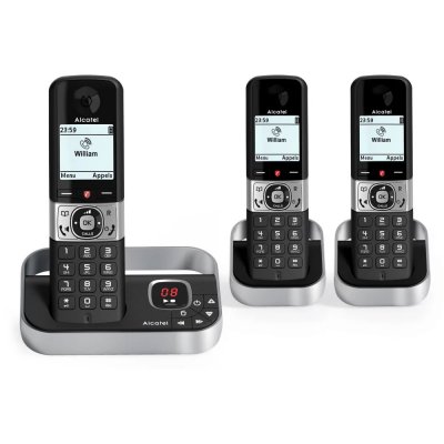ALCATEL T&eacute;l&eacute;phone sans fil  F890 Voice Trio Noir 