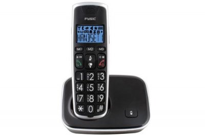 T&eacute;l&eacute;phone sans fil s&eacute;nior grandes touches, 1 combin&eacute; fx-6000 noir