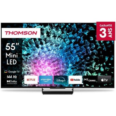 THOMSON T&eacute;l&eacute;viseur  55MG7C15 55"" (139 cm) QLED MiniLED 4K UHD 144 Hz Google TV