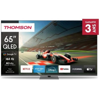 THOMSON Television TV 65QG7C04 TV QLED 65 164 cm 4K UHD 3840 2160 144 Hz Dolby Vision