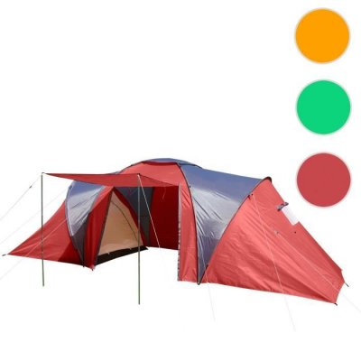  Tente de camping Loksa, 4 personnes, d&ocirc;me ~ rouge