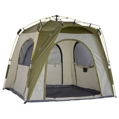 Tente de camping pop-up 4 personnes fibre verre polyester