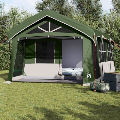 Tente de camping - Vert - 10 personnes - &Eacute;tanche - 322 x 620 x 240 cm