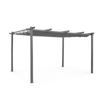 SWEEEK Tente de jardin, pergola aluminium 3x4m grise